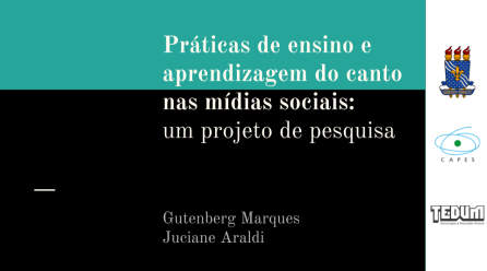 Práticas de ensino e aprendizagem do canto nas mídias sociais: um projeto de pesquisa